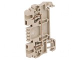 Term. &icirc;mbinare de şine 1,5mm&sup2; cu 2 borne bej, lăţime 3,5mm