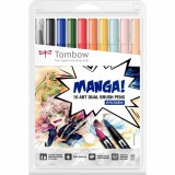 Set Tombow Creativ ABT Dual Brush Pen Manga 10 Culori