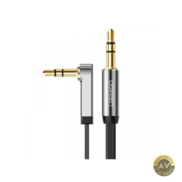 Cablu Audio 3.5mm - 3.5mm UGREEN AV119 Angled 0.5m Negru