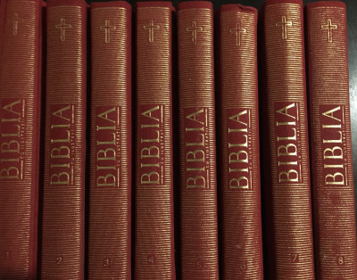 Biblia cu ilustratii (8 vol) Litera 2011 noi/necitite 14 x 20 cm pag total 2830 foto