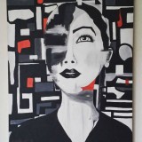 Tablou Acrilik mixt pe panza, Abstract, Acrilic
