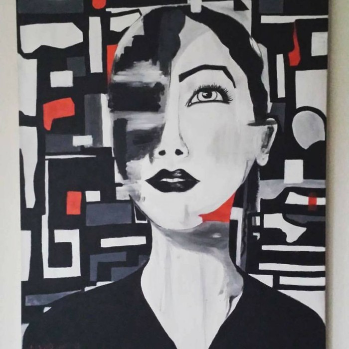 Tablou Acrilik mixt pe panza