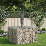 vidaXL Pat ridicat din gabion Argintiu 60 x 60 x 40 cm Oțel Galvanizat 42033317