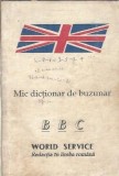 Mic dictionar de buzunar editura BBC 1992 pagini 127 format carte veche tiparit