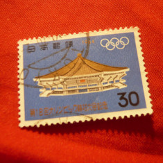 Timbru Japonia 1984 -Olimpiada Tokio - Pavilion , 30y stampilat