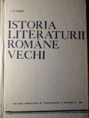 ISTORIA LITERATURII ROMANE VECHI-I.D. LAUDAT foto