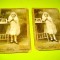10072-2 CDV Foto vechi Timisoara Reclama Halmar si Szilkay-Fetita rugandu-se.