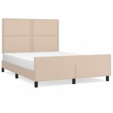 Cumpara ieftin Cadru de pat cu tablie, cappuccino, 140x200 cm, piele ecologica