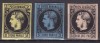 ROMANIA 1866/1867 LP 18 LP 19 LP 20 REGELE CAROL I CU FAVORITI EMISIUNEA I CU VALORILE IN PARALE HARTIE GROASA GUMA ORIGINALA SERIE SARNIERA, Nestampilat