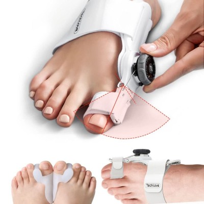 Corector de Monturi Tech Love, pentru Repozitionare Deget mare la Picioare si Hallux Valgus, Ajustabil, Alb foto