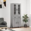 VidaXL Dulap &icirc;nalt, gri sonoma, 69,5x34x180 cm, lemn compozit 3198543