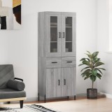 VidaXL Dulap &icirc;nalt, gri sonoma, 69,5x34x180 cm, lemn compozit