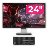 Pachet calculator second hand HP 280 G2 SFF cu monitor 24 inch, i3, 8GB