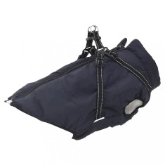 vidaXL Haină c&acirc;ini cu ham impermeabilă reflectorizantă, bleumarin, L44 4019918