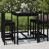 Set mobilier bar de gradina, 5 piese, negru, lemn masiv de pin GartenMobel Dekor, vidaXL