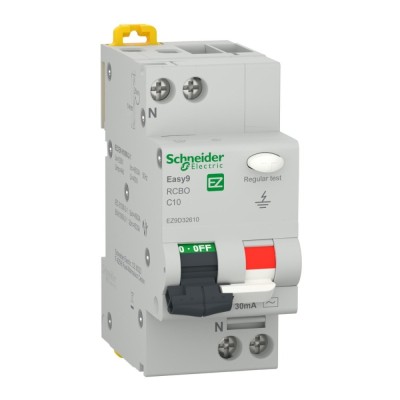 Siguranta automata modulara diferentiala Schneider Electric Easy 9 EZ9D32610, 4.5 kA, 1P+N, 10 A, 30 mA, curba C foto