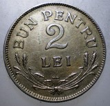 R.135 ROMANIA 2 LEI 1924 p POISSY, Cupru-Nichel