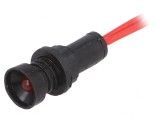 Lampă de control LED roșie 230V 10mm IP20 plastic