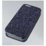 Husa iPhone 6 / 6S Mov, tip carte, protectie completa, Letter Apple
