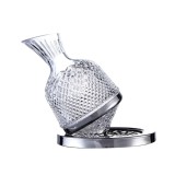 Decantor de vin, Rotativ, imprimeu modern, suport inclus