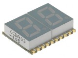 Afișaj LED 7 Segmente 7.62mm 2 Digiti Roșu