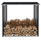 Cumpara ieftin Șopron depozitare lemne antracit 172x91x154 cm oțel galvanizat