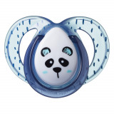 Suzete ortodontice Tommee Tippee Anytime 6-18 luni Ursuleti Panda AlbastruAlb