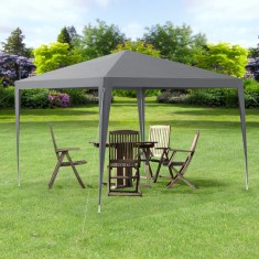 Pavilion gradina AAGP-9601 gri inchis 300 x300 x 255 cm [casa.pro] HausGarden Leisure