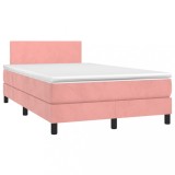 Cumpara ieftin Pat box spring cu saltea, negru, 120x190 cm, catifea