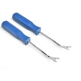Cumpara ieftin Set 2x Surubelnita universala, extractor metalic pentru clipsuri auto si diverse, albastru