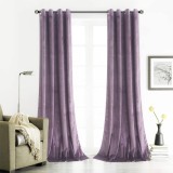 Cumpara ieftin Set draperii din catifea cu inele negre, Madison, 200x260 cm, densitate 700 g/ml, Lavanda, 2 buc