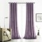 Set draperii din catifea cu inele argintii, Madison, 200x215 cm, densitate 700 g/ml, Lavanda, 2 buc