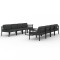 Set mobilier de gradina cu perne, 9 piese, antracit, aluminiu