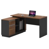 Cumpara ieftin Birou birou colt stanga Oscar nuc-antracit 160x140x76cm
