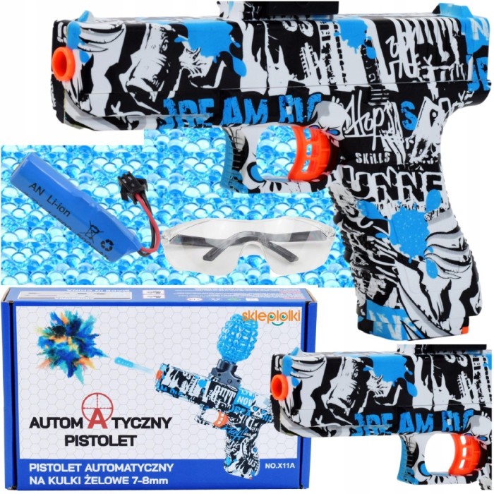 SET DE PISTOL ȘI PUȘCĂ AUTOMATĂ CU BILUȚE DE GEL CU APĂ