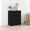 Gossi servanta, stejar negru, 60x35x76 cm, lemn prelucrat