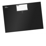 Mapa cu buton A4 culori mate, Negru