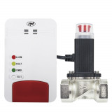 Cumpara ieftin Kit senzor gaz inteligent si electrovalva PNI Safe House Smart Gas 300 WiFi cu alertare sonora, aplicatie de mobil Tuya Smart, integrare in scenarii