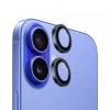 Folie de protectie Camera Spate Blueo Metal Frame pentru Apple iPhone 16 Plus / 16, Sticla Securizata, Albastra