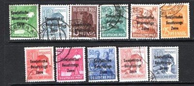 GERMANIA (ZONA SOVIETICA) 1948 &amp;ndash; PERSONALITATI, STAMPILATE, SUPRATIPAR, F126 foto