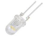 LED 5mm Alb Cald 22000-25000mcd 90&deg; Convex - Lumină de &Icirc;naltă Intensitate, Optosupply