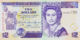 Bancnota Belize 2 Dolari 2007 - P66c UNC