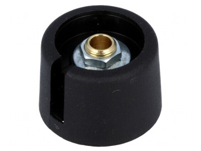 Buton Rotativ cu Indicator Poliamidă Negru 4mm foto