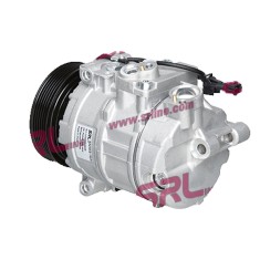 Compresor aer conditionat Saab 9-5, 1997-2010, motorizare 2.0 T/2.3 T/3.0 V6 T, benzina; 1.9 TiD/2.2 TiD/3.0 TiD, diesel, rola curea 120 mm, 6 canelu