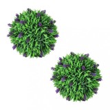 Set de 2 arbusti ornamentali artificiali, bila cu lavanda, 30 cm GartenMobel Dekor, vidaXL