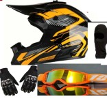 Cumpara ieftin Set casca moto-atv-trotineta-enduro+Ochelari+Manusi+Cagula ,marimi disponibile S,M si L