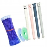 Cumpara ieftin Set 4 pixuri scrie-sterge cu modele de animalute, 20 rezerve si 2 radiere , scriere fara griji, perfect pentru scoala si birou