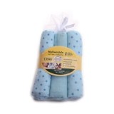 Pachet 3 lavete din bumbac muselina 70X70 cm bleu GRUENSPECHT 167-V2 Children SafetyCare