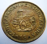 2.092 AFRICA DE SUD 1 CENT 1961, Alama