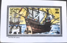Oman corabii, nave Tudor secolul al XVI-lea, bloc nedantelat MNH foto